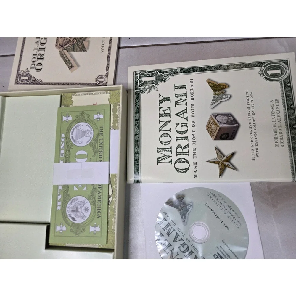 Dollar Bill Origami Kit Won Park 100 Practice Sheets & Money Origami DVD Book G3